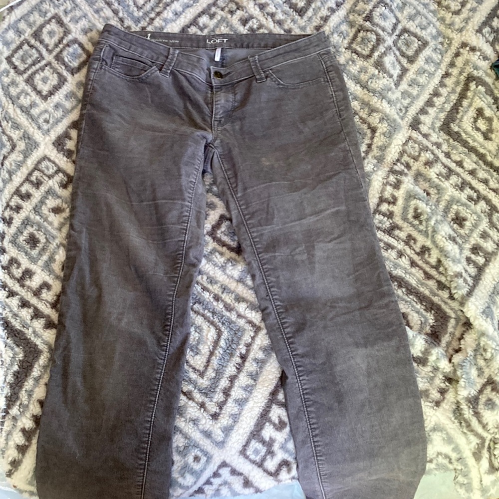 LOFT, Grey Denim, Jeans, 68% cotton, 29% polyester, 3% spandex, gently used